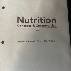 BRAND NEW loose leaf Nutrition Concepts & Controversies textbook in a new binder